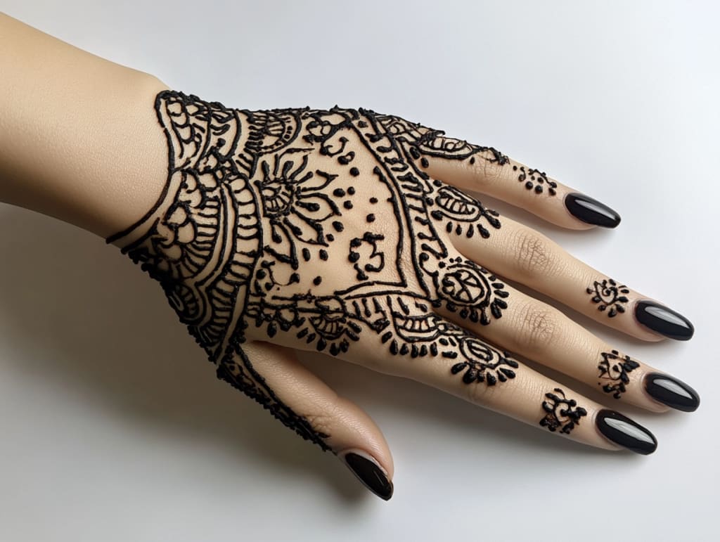 Easy Stylish Back Hand Mehndi Design Effortless Elegance
