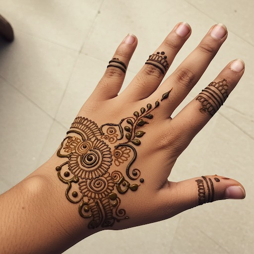 Simple Mehendi Designs For Kids Back Hand