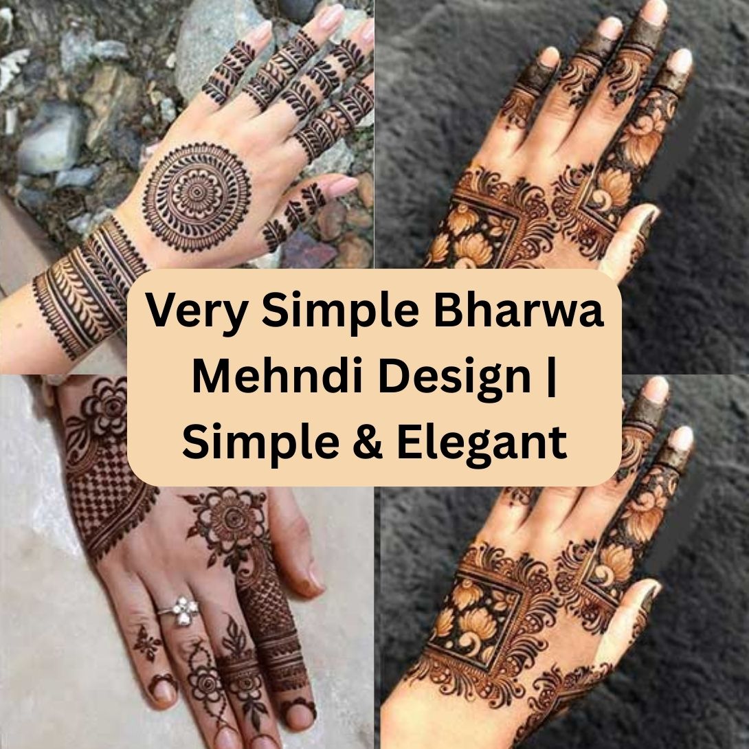 Very Simple Bharwa Mehndi Design
