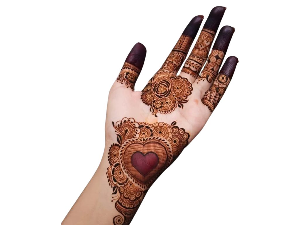 Dubai Mehndi Design Front Hand Simple