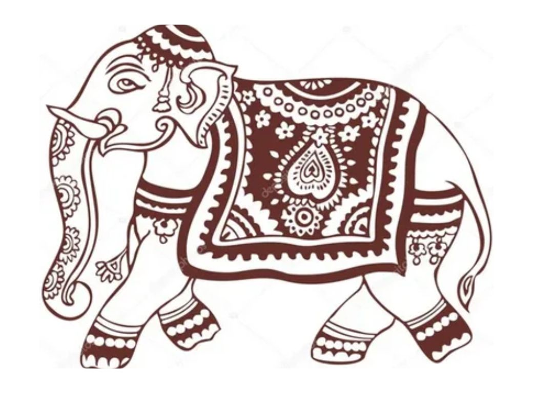 Elephant Motif Mehndi Design