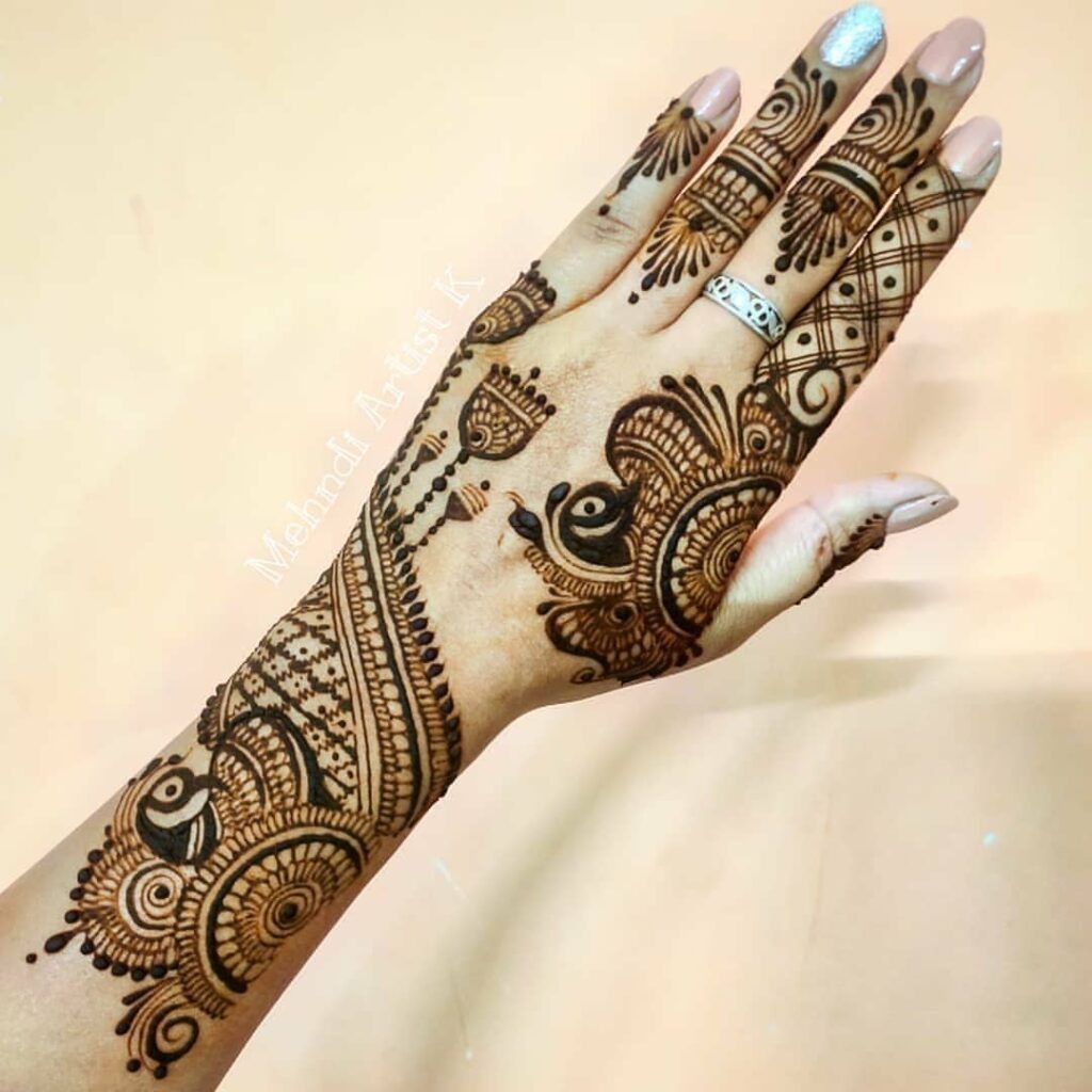 Navardev Mehndi Design Simple Full Hand