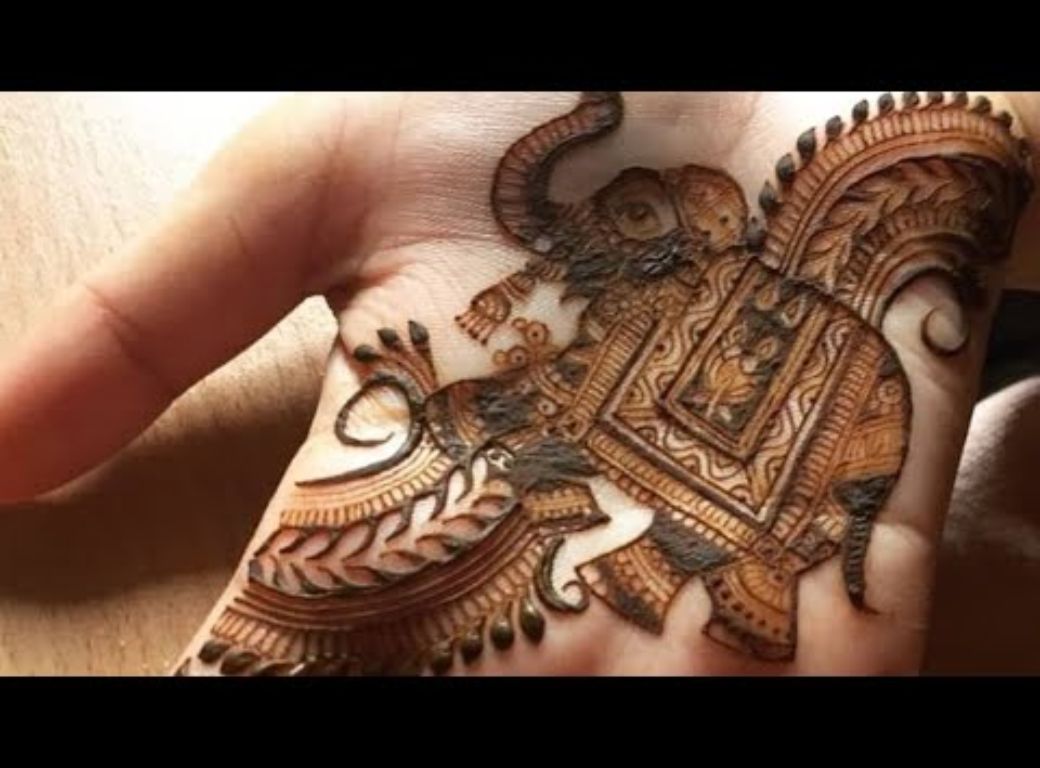 Rajasthani Elephant Mehndi Design