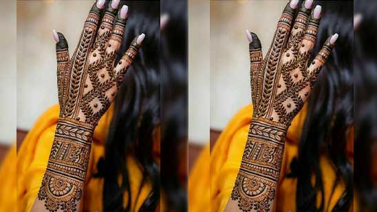 Easy Bharwa Mehndi Design Back Hand